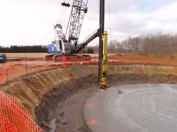 Bearing piles required due to soil conditions